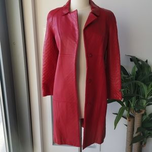 Vintage Oscar de la renta leather jacket/coat